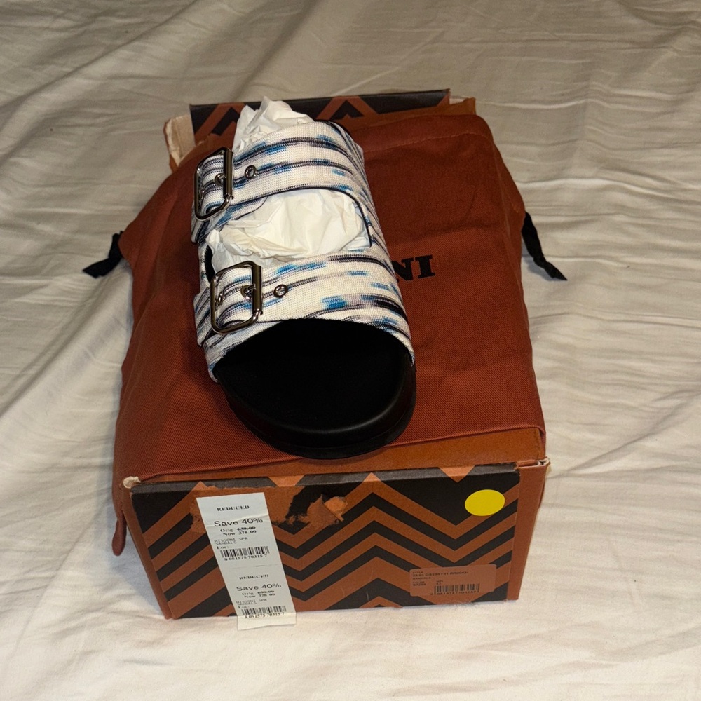 Missoni Striped Sandals with Buckles